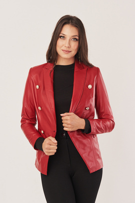 Women's leather blazer