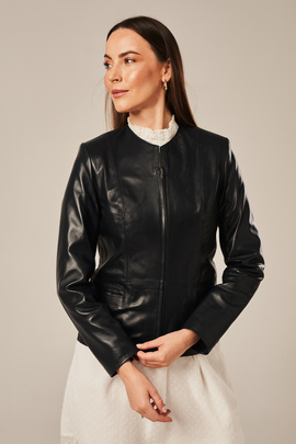 Women's leather jacket black