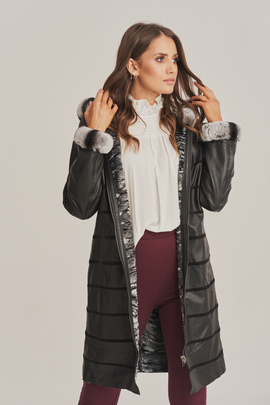 Women's lambskin leather coat