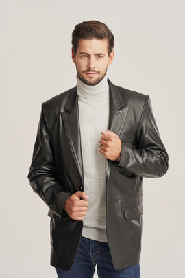 Men's lambskin leather blazer