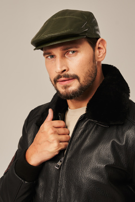 Men's Leather Gatsby Cap
