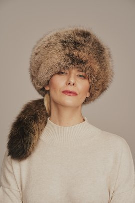 Fox fur hat womens
