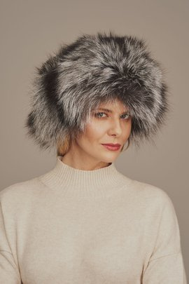 Real fox fur hat