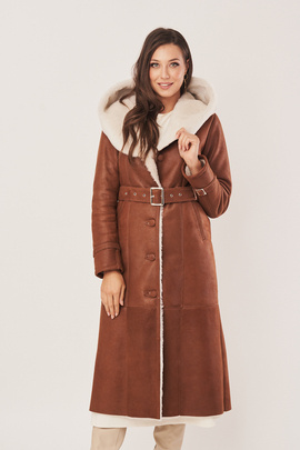 Women's long sheepskin coat