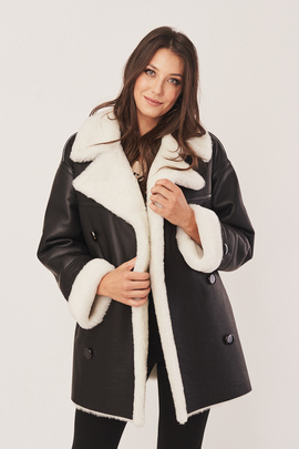 Women's sheepskin jacket Oversize - Women's winter jacket