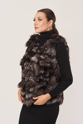 Women's fox fur vest