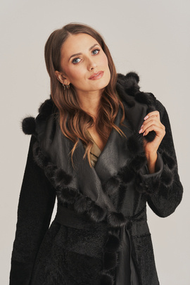 Women's sheepskin coat double sided