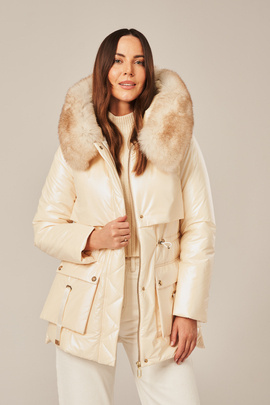 Women's down jacket with hood