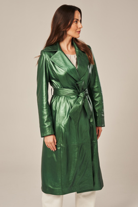 Stylish women's leather coat