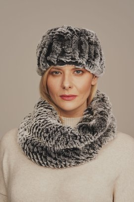 Rex rabbit fur scarf