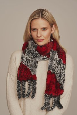 Women's real fur scarf