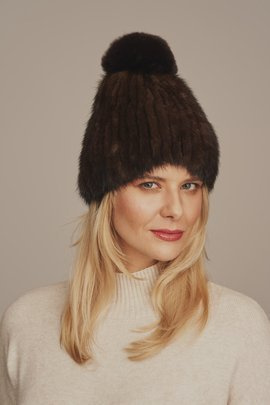 Mink fur hat