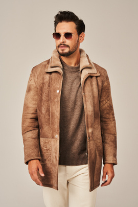 Men's winter sheepskin jacket