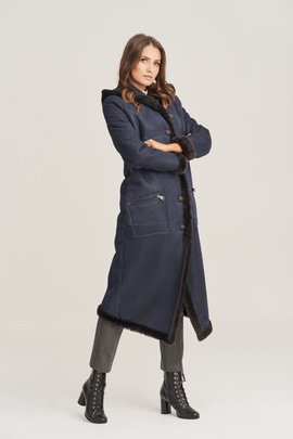 Reversible women's sheepskin coat