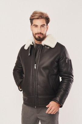 Men's sheepskin flying jacket
