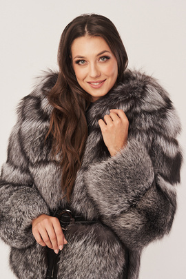 Women's silver fox fur