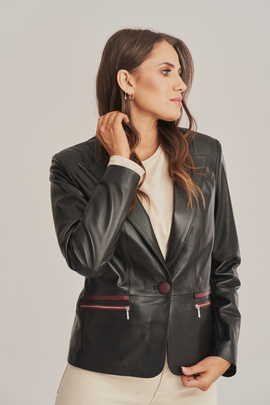 Women's leather blazer
