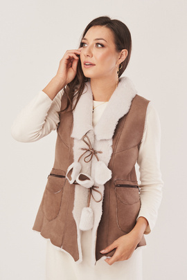 Women's sheepskin vest