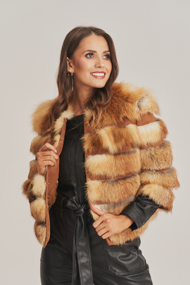Women's fox fur jacket