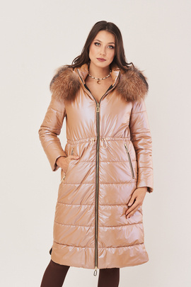 Women's down coat with fox fur