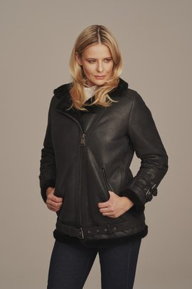 Ladies sheepskin flying jacket