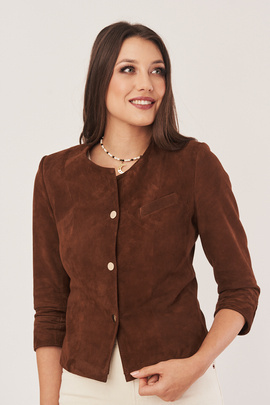 Women's leather blazer
