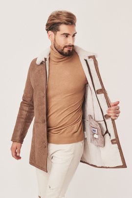 Men's winter coat - Sheepskin coat